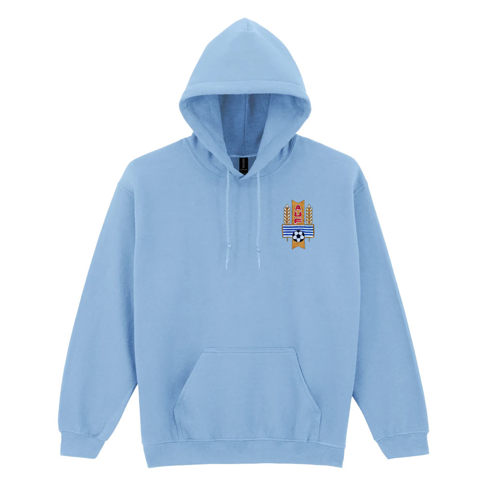 Uruguay National Team Embroidered Hoody (Sky Blue) Polyester Uksoccershop Men's Sky Blue Large