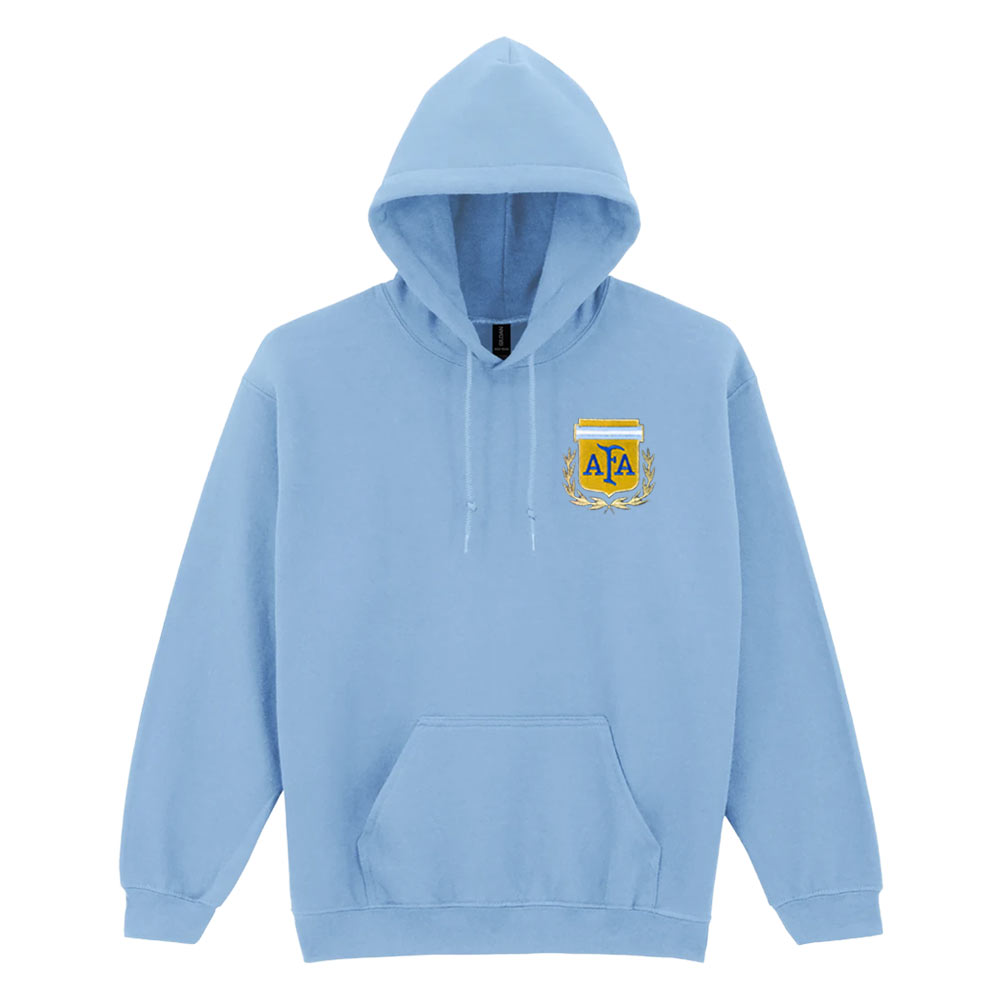 Argentina National Team Embroidered Hoody (Sky Blue) Polyester Uksoccershop Men's Sky Blue Medium