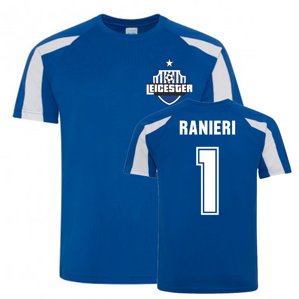 Claudio Ranieri Leicester City Sports Training Jersey (Blue) Polyester Uksoccershop Men's Blue Medium