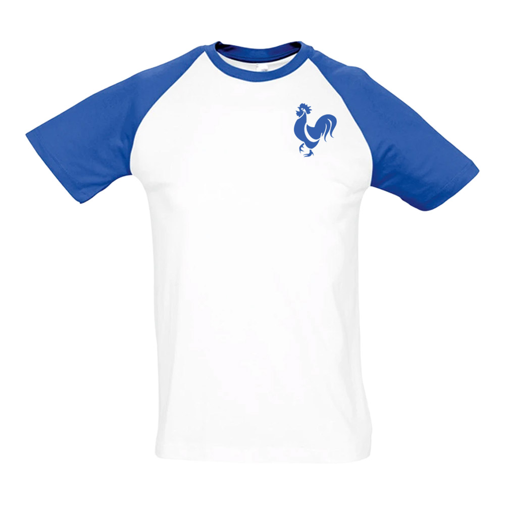 France National Team Embroidered Contrast Tee (White) Polyester Uksoccershop Men's White Medium