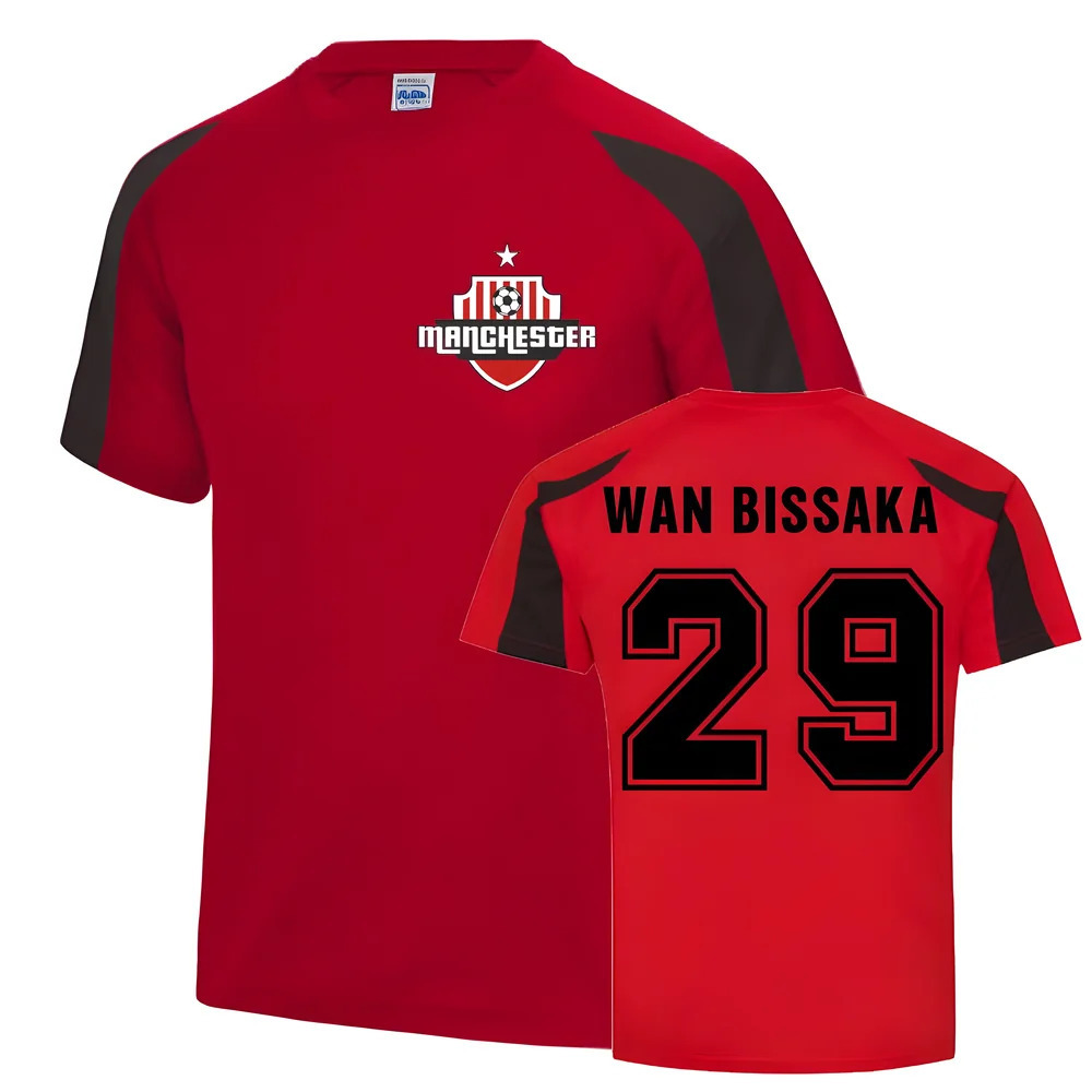 Aaron Wan Bissaka Man Utd Sports Training Jersey (Red) Polyester Manchester United Uksoccershop Men's Red Small