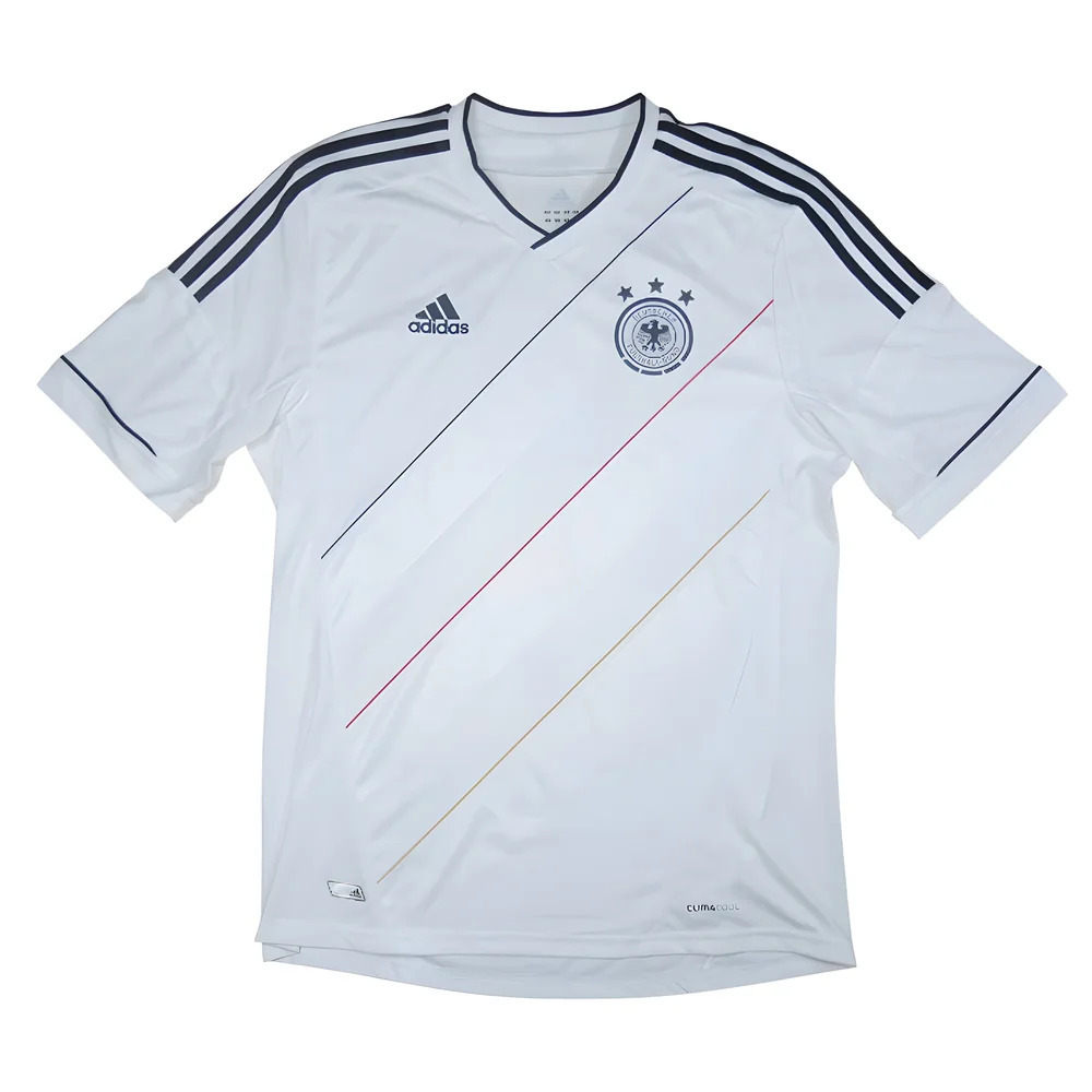'12-'13 Germany Home Shirt (M) (Excellent) Polyester Made By: Adidas Men's White Medium