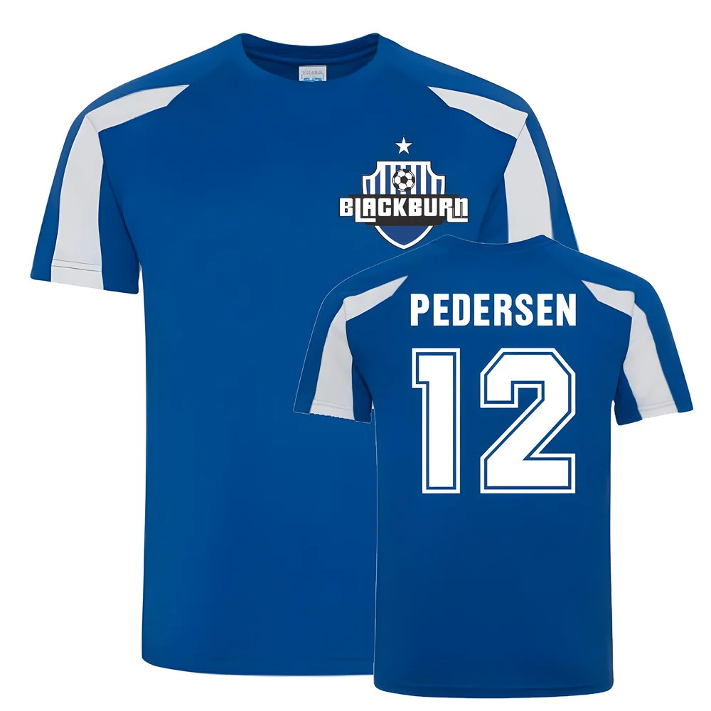 Morten Gamst Pedersen Blackburn Rovers Sports Training Jersey (Blue) Polyester Uksoccershop Men's Blue Large