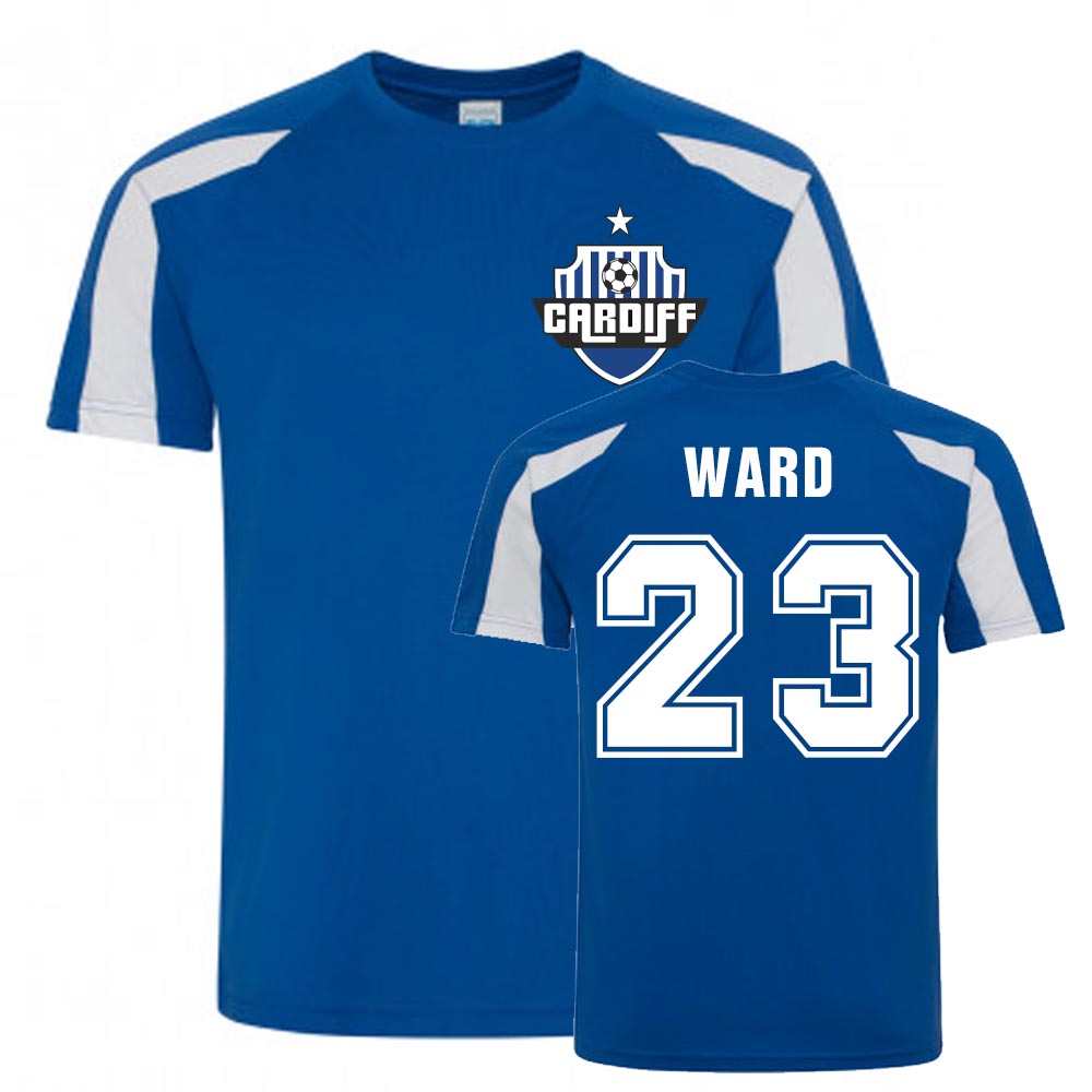 Danny Ward Cardiff City Sports Training Jersey (Blue) Polyester Uksoccershop Men's Blue Large
