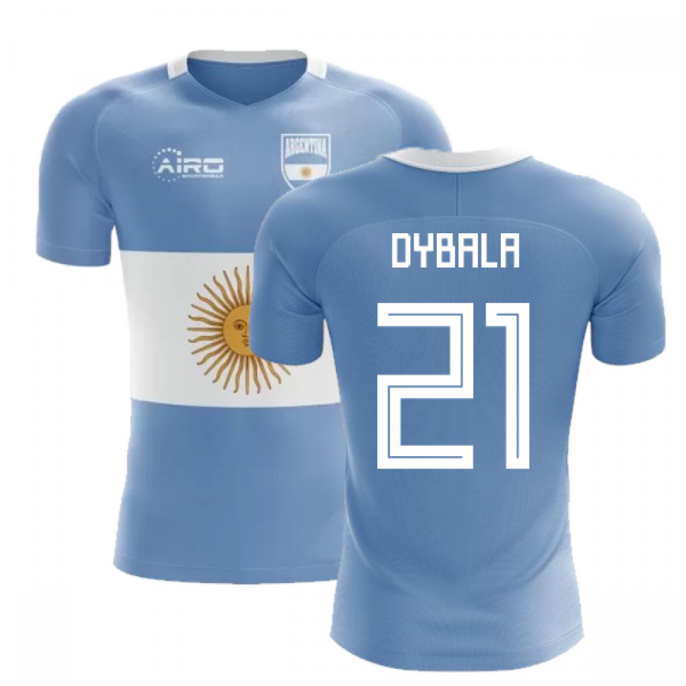 Click to view product details and reviews for 2020 2021 Argentina Flag Concept Football Shirt Dybala 21 Kids.