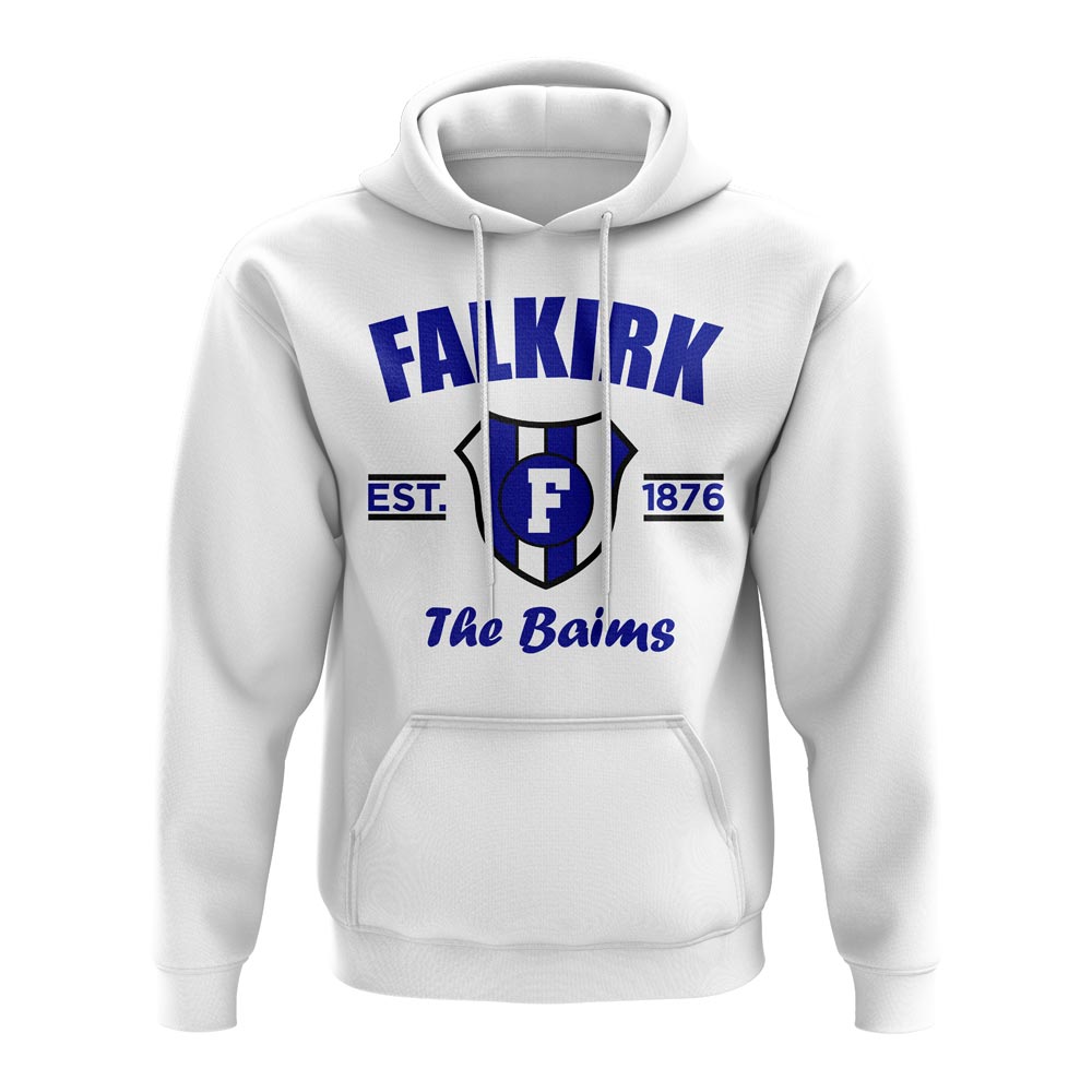 Click to view product details and reviews for Falkirk Established Football Hoody White.