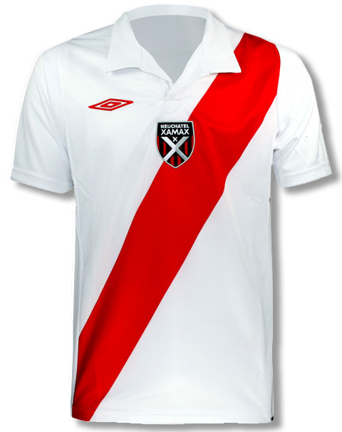 Maillot Domicile Neuchâtel Xamax 2010/2012 Umbro – Taille L, Très Bon état