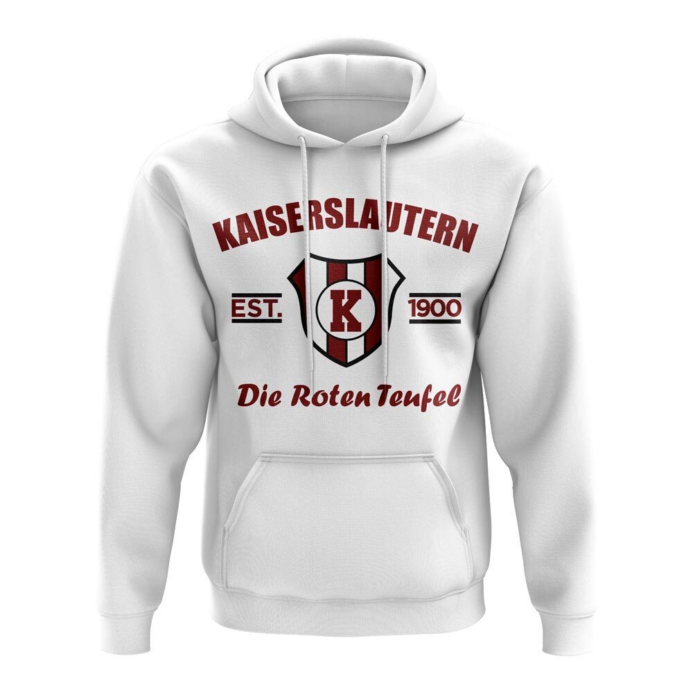 Kaiserslautern Established Football Hoody (White) Polyester Uksoccershop Men's White Extra Large