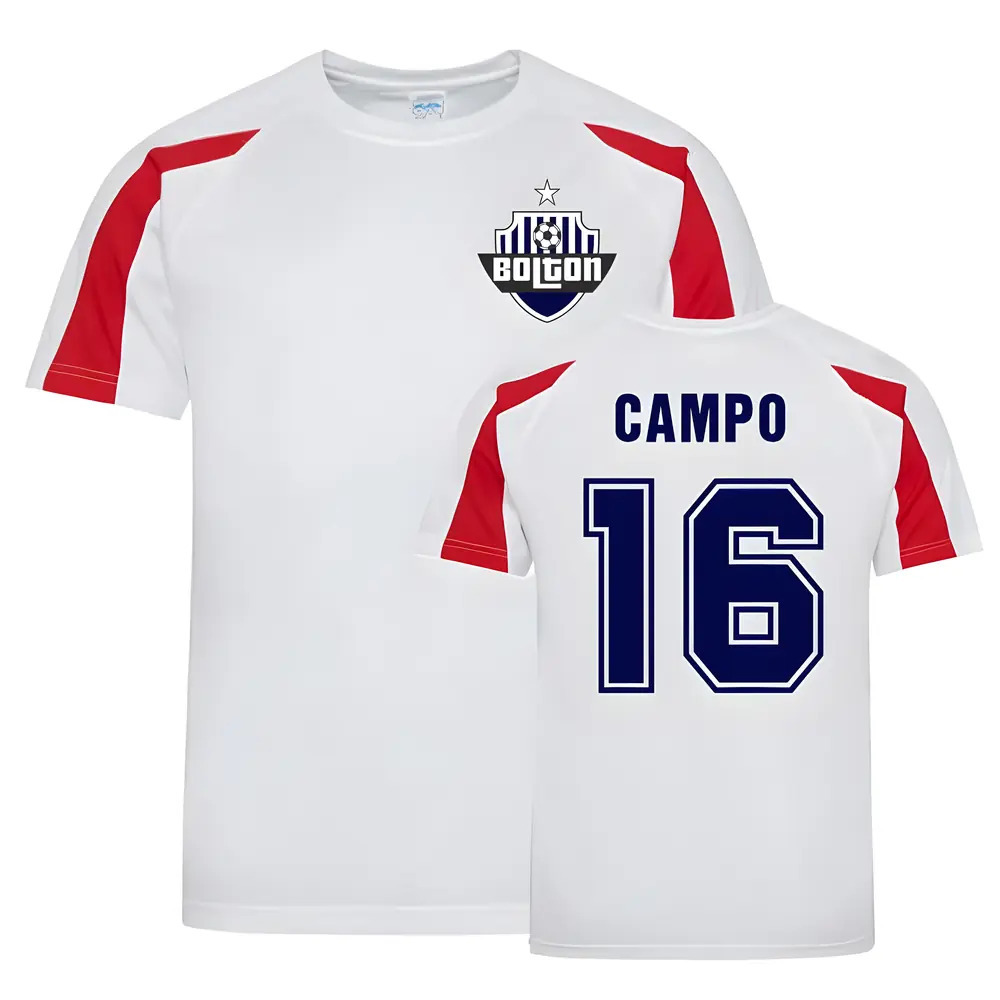 Ivan Campo Bolton Sports Training Jersey (White) Polyester Uksoccershop Men's White Large