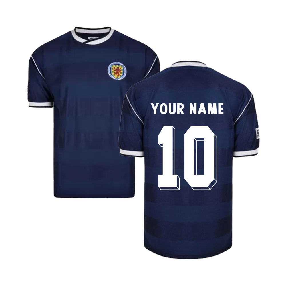 Click to view product details and reviews for Score Draw Scotland 1986 Retro Football Shirt Your Name.