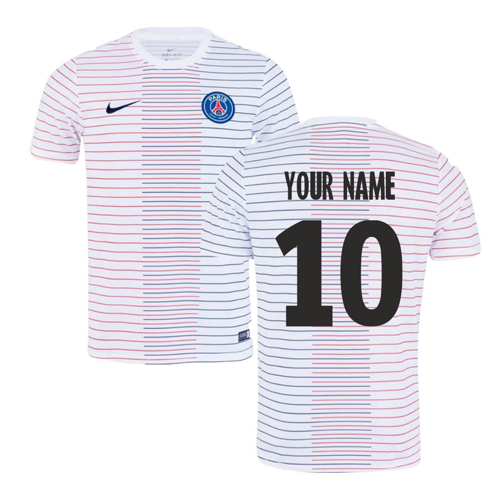 2019-2020 PSG Nike Pre-Match Training Shirt (White) - Kids (Your Name)