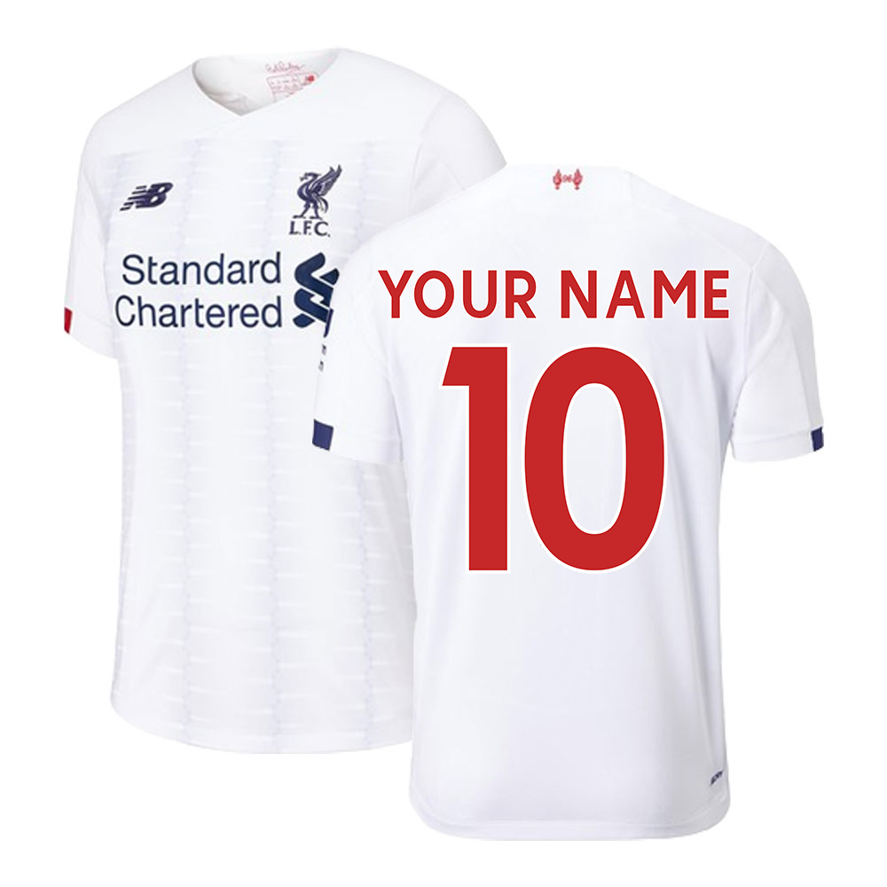 '19-'20 Liverpool Away Football Shirt (Your Name) Polyester Made By: New Balance Men's White Xxl