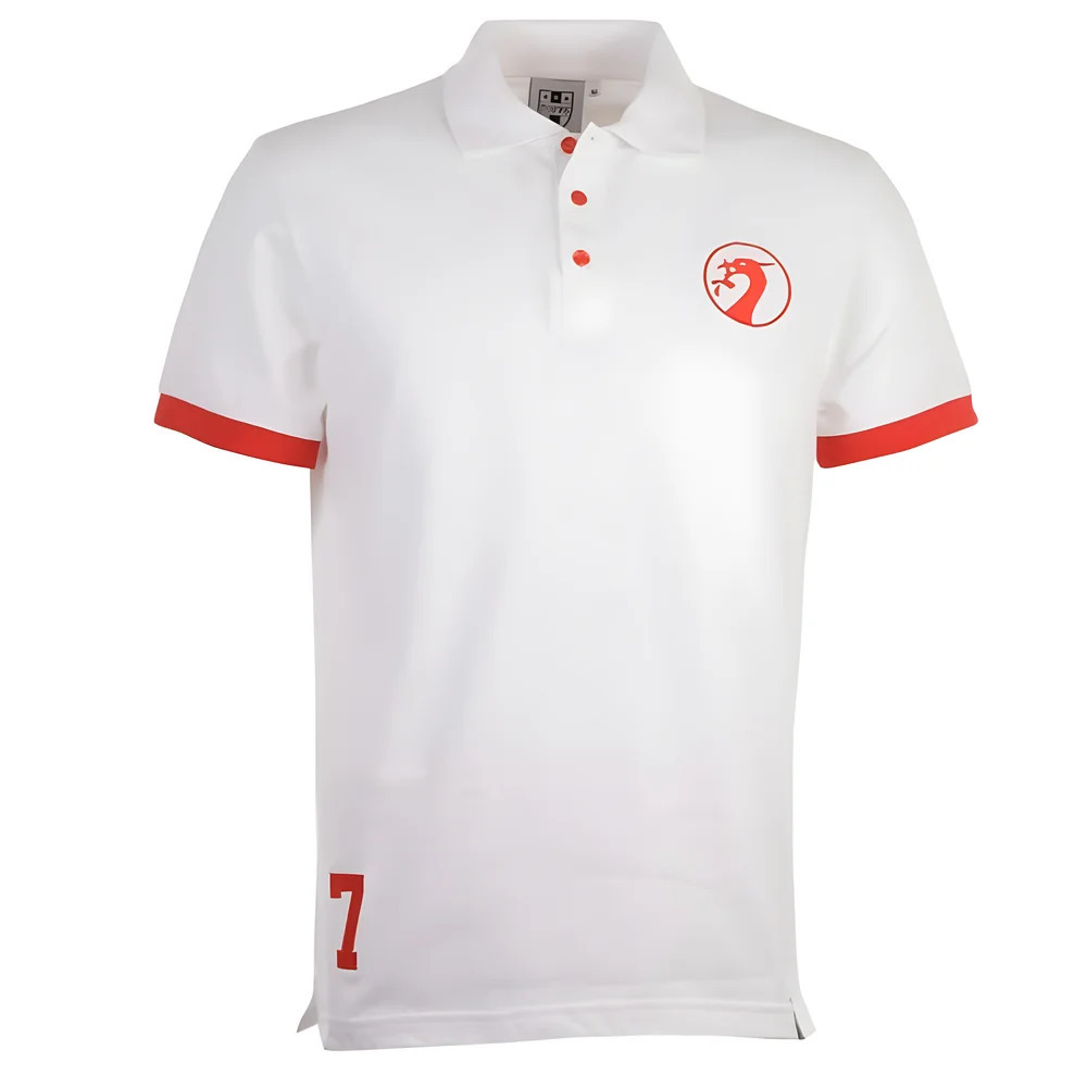 Click to view product details and reviews for Liverpool Number 7 Retro White Polo Shirt.