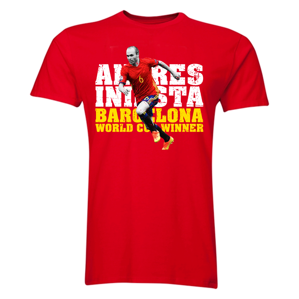 Click to view product details and reviews for Andres Iniesta Barcelona Player T Shirt Red. Click to view product details and reviews for Andres Iniesta Barcelona Player T Shirt Red.