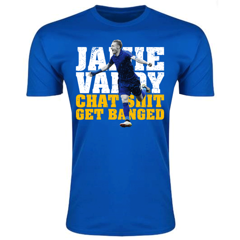 Click to view product details and reviews for Jamie Vardy Leicester City Player T Shirt Royal.
