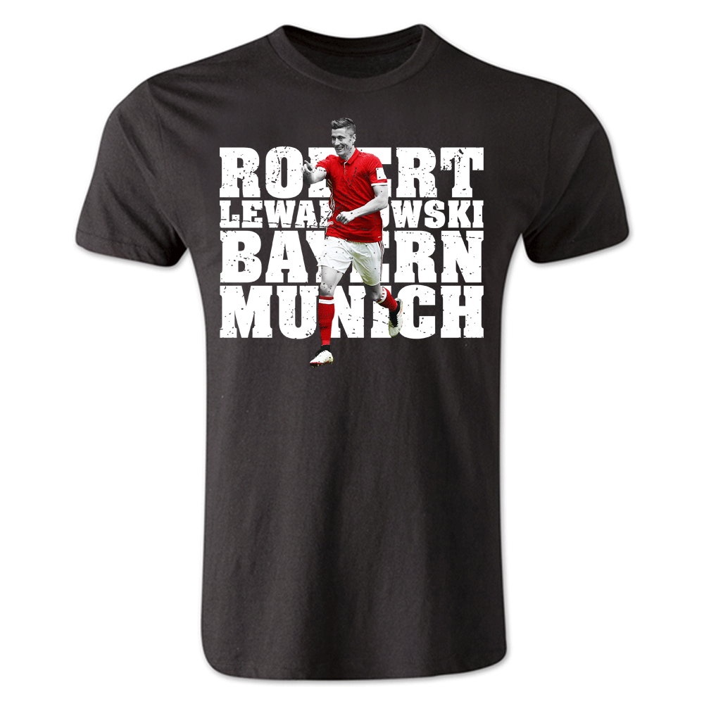 Click to view product details and reviews for Robert Lewandowski Bayern Munich Player T Shirt Black.