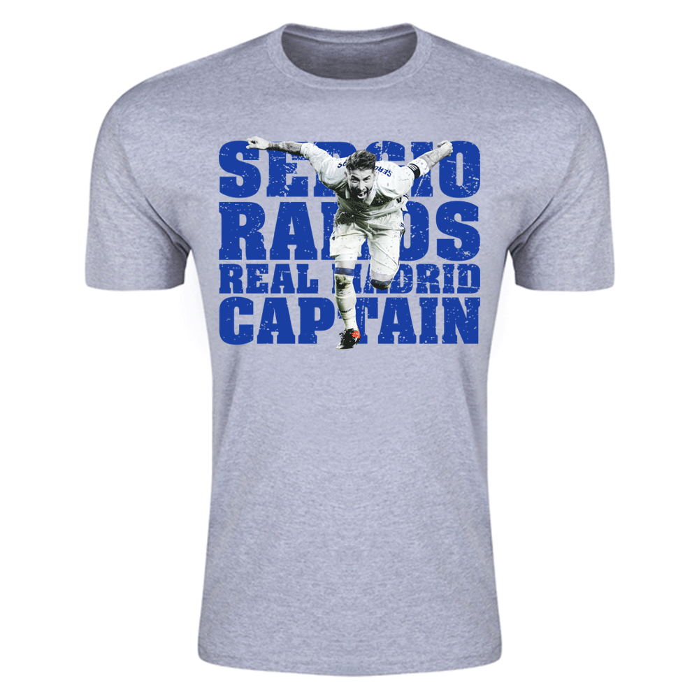 Click to view product details and reviews for Sergio Ramos Real Madrid Player T Shirt Grey Kids.