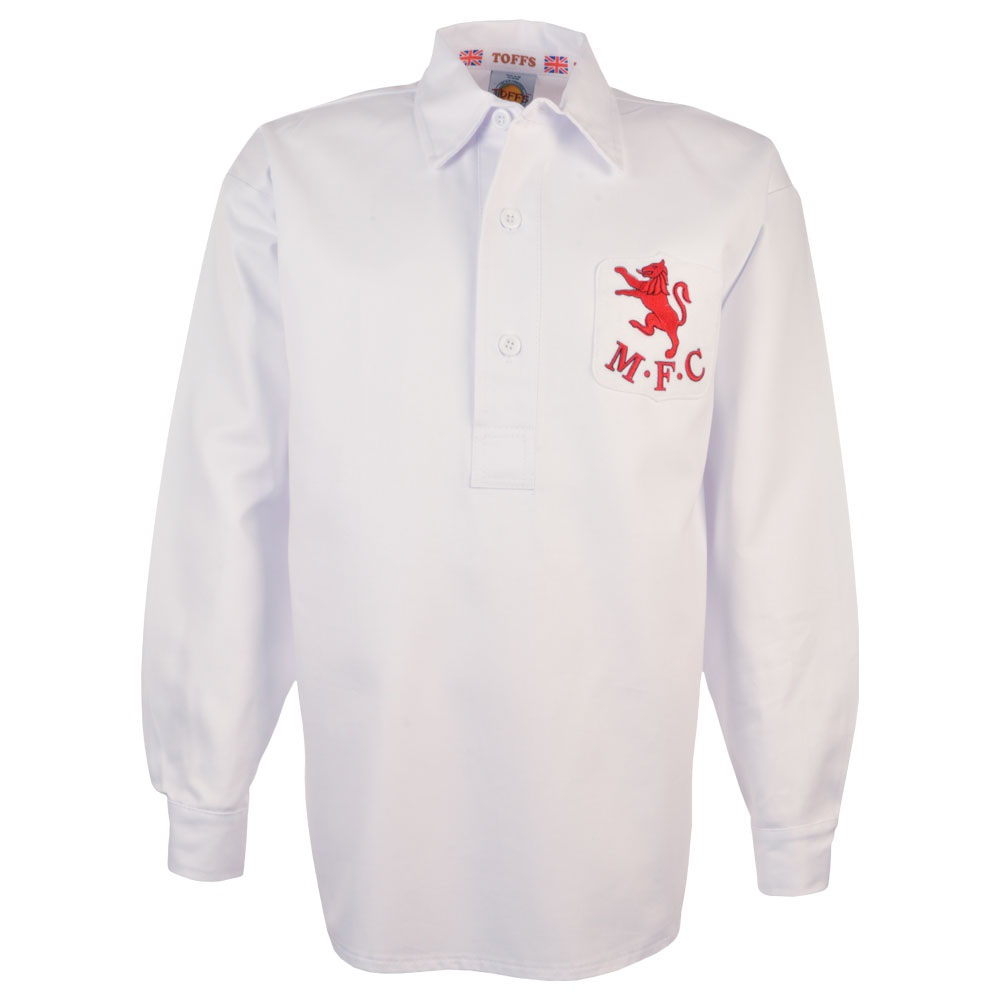 Millwall 1940 Away Retro Football Shirt Polyester Made By: Toffs Men's White Medium