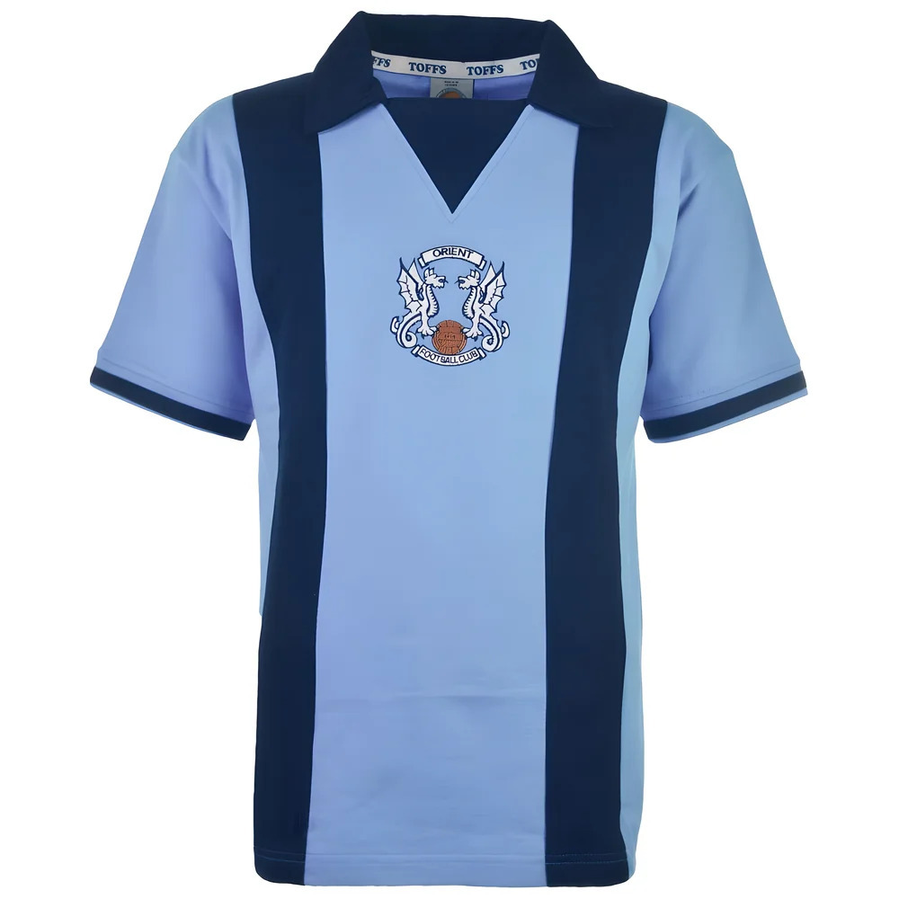 Leyton Orient 1970S Away Retro Football Shirt Polyester Made By: Toffs Men's Sky Blue 4XL