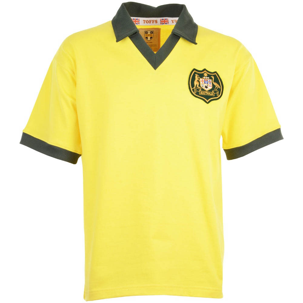 Australia 1977 Retro Football Shirt Polyester Made By: Toffs Men's Yellow 4XL
