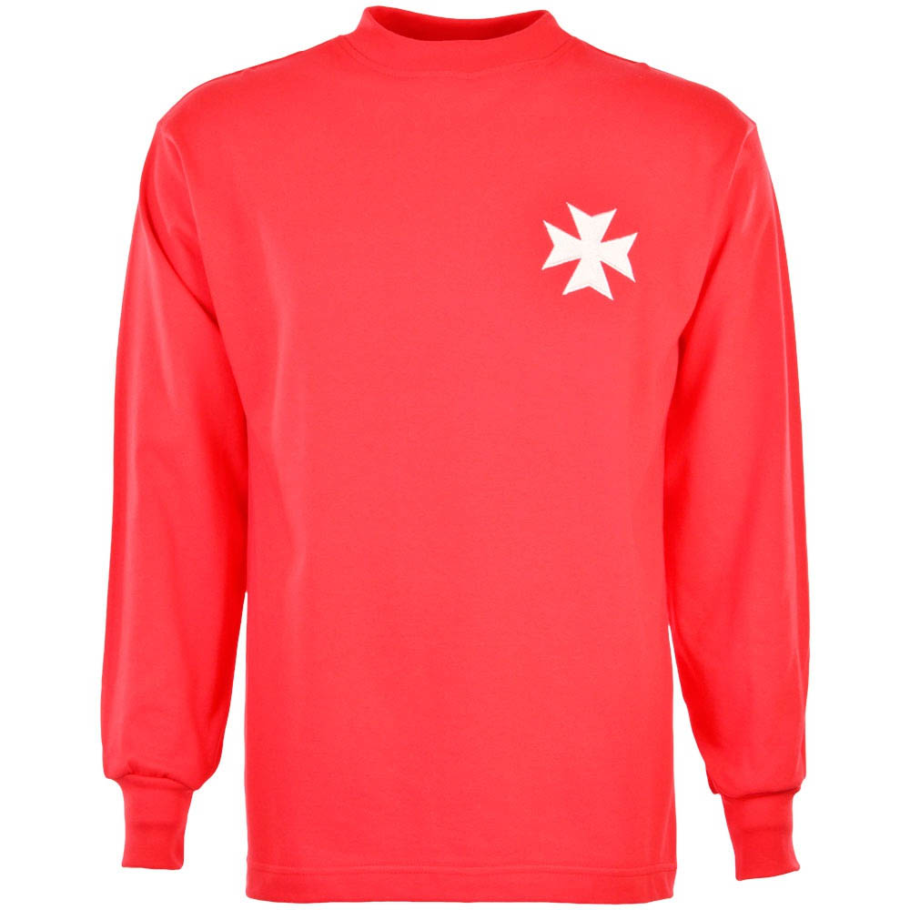 Malta 1960 Retro Football Shirt Polyester Made By: Toffs Men's Red 4XL