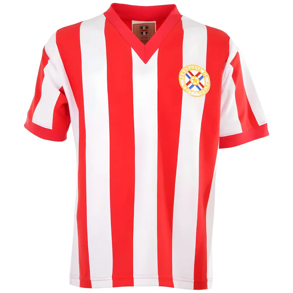 Paraguay 1960S Retro Football Shirt Polyester Made By: Toffs Men's Red 3XL