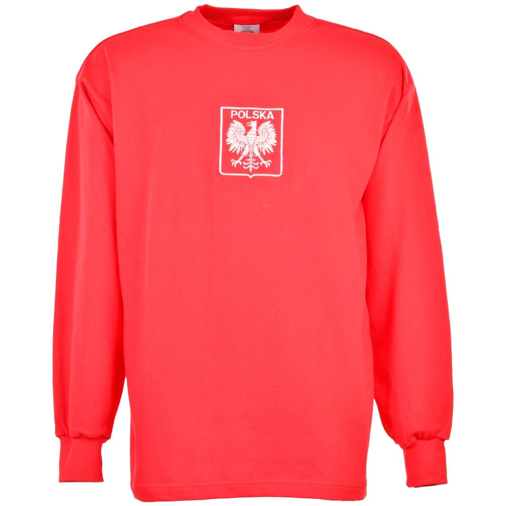 Poland 1970S Retro Football Shirt Polyester Made By: Toffs Men's Red 5XL