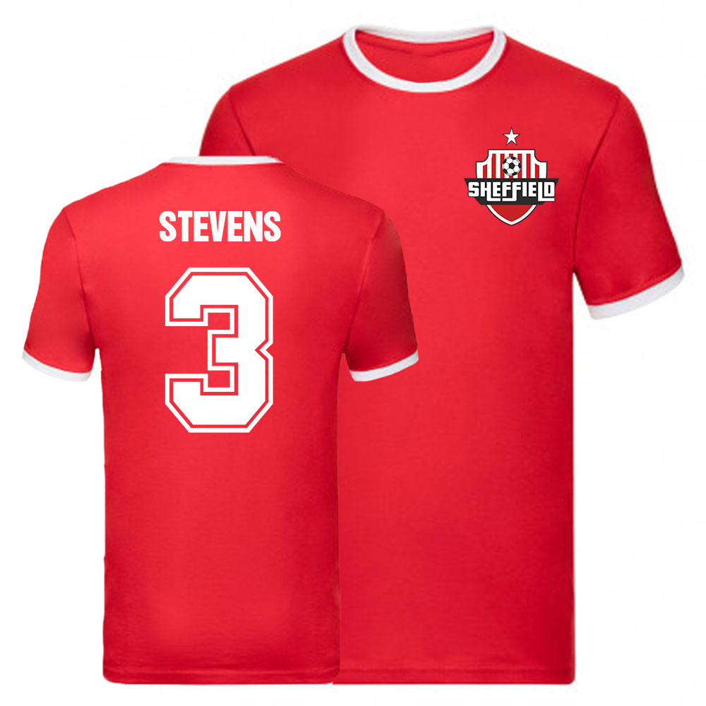 Enda Stevens Sheffield United Ringer Tee (Red) Polyester Uksoccershop Men's Red Large