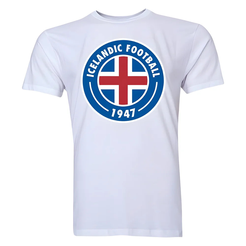 Iceland Core Logo T-Shirt (White) - Kids Polyester Uksoccershop Unisex Kids White Small