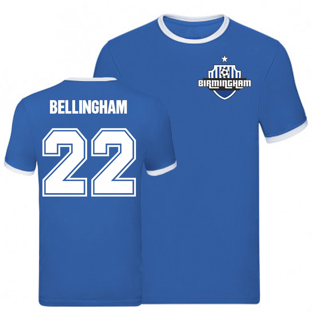 Click to view product details and reviews for Jude Bellingham Birmingham Ringer Tee Blue. Click to view product details and reviews for Jude Bellingham Birmingham Ringer Tee Blue.