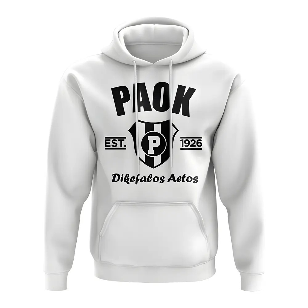 Click to view product details and reviews for Paok Established Football Hoody White.
