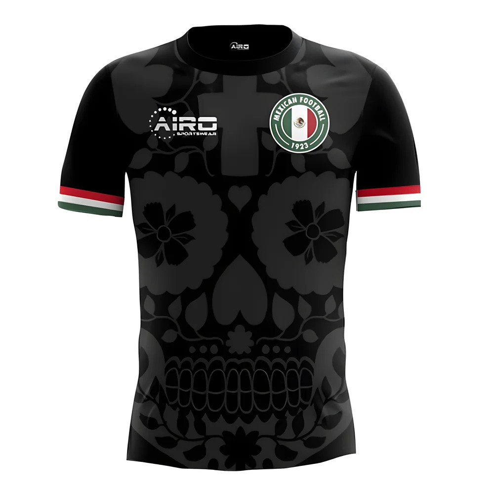 '24-'25 Mexico Third Concept Football Shirt Polyester Made By: Airo Sportswear Men's Black Medium