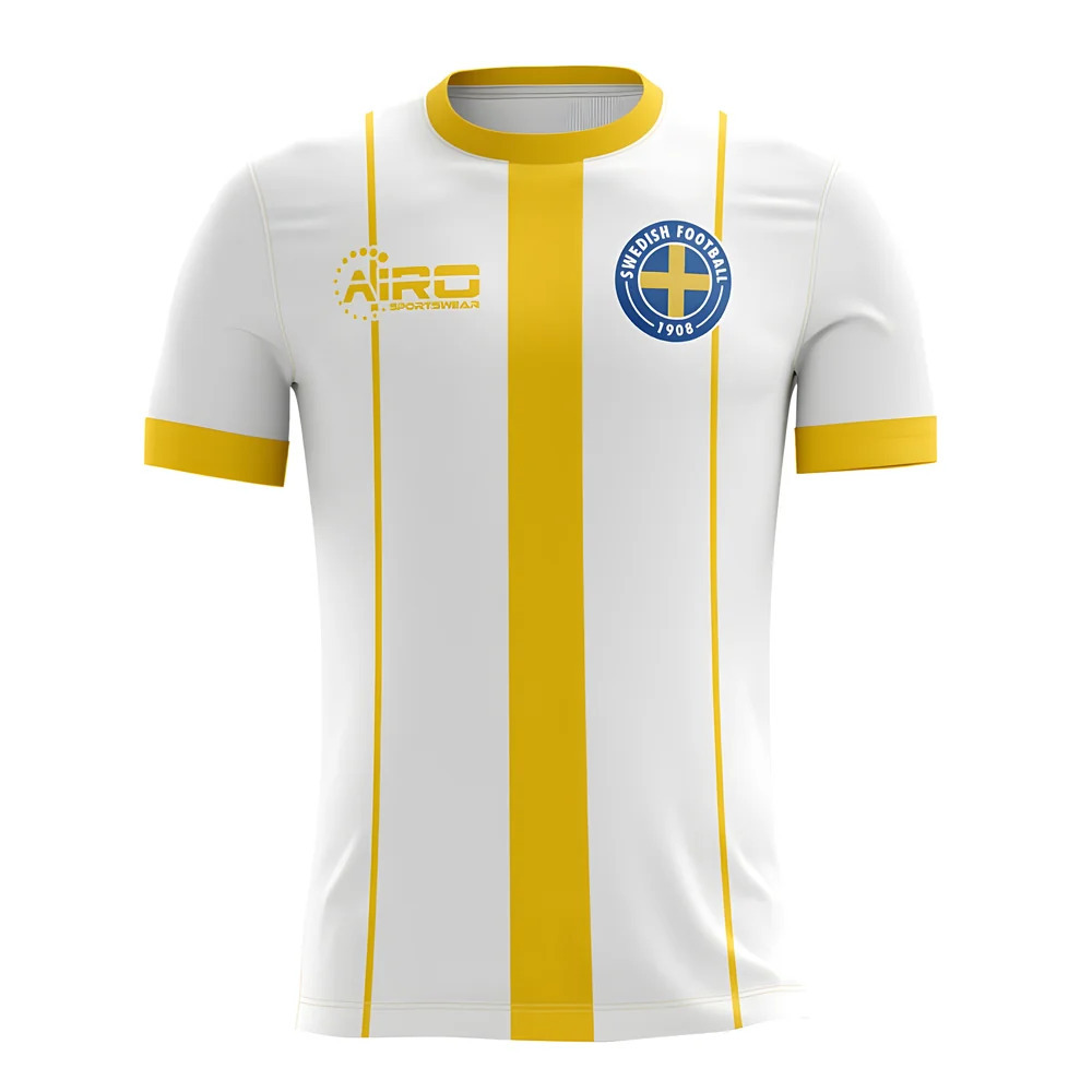 '25-'26 Sweden Third Concept Football Shirt Polyester Made By: Airo Sportswear Men's White 4XL