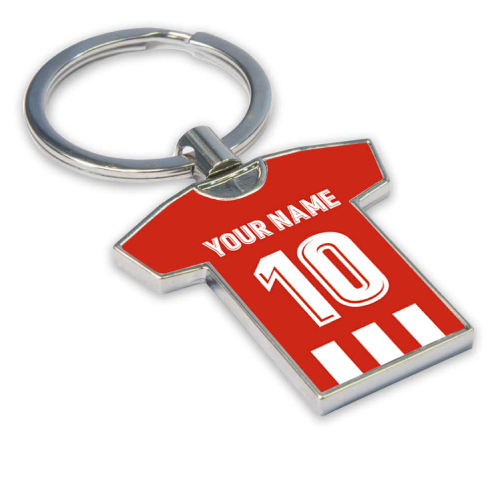Personalised Atletico Madrid Key Ring Adults One Size Polyester Chelsea Uksoccershop Unisex Red