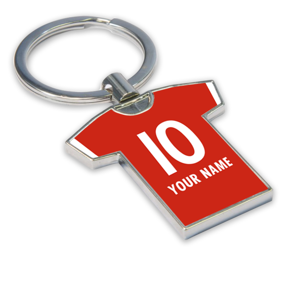 Personalised Bayern Munich Key Ring Adults One Size Polyester Uksoccershop Unisex Red