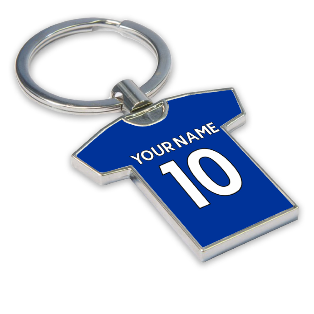 Personalised Chelsea Key Ring Adults One Size Polyester Uksoccershop Unisex Blue