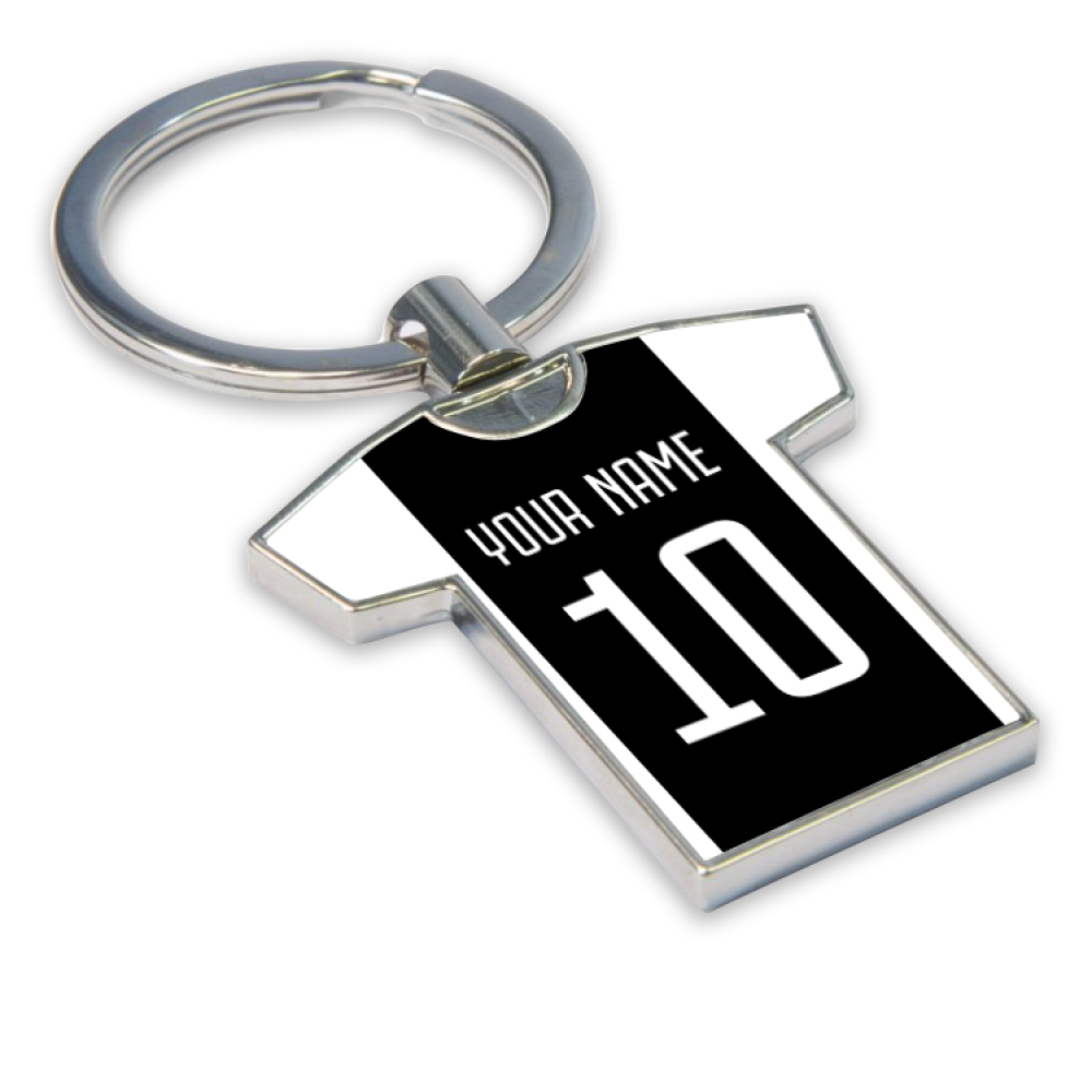 Personalised Juventus Key Ring Adults One Size Polyester Uksoccershop Unisex White