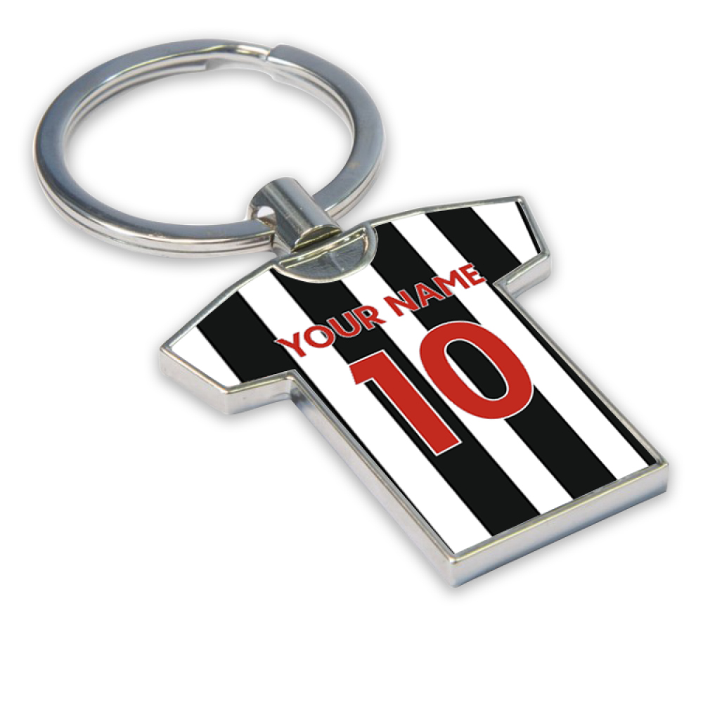 Personalised Newcastle United Key Ring Adults White One Size Polyester UKSoccershop Personalised Newcastle United Key Ring Adults White One Size Polyester UKSoccershop