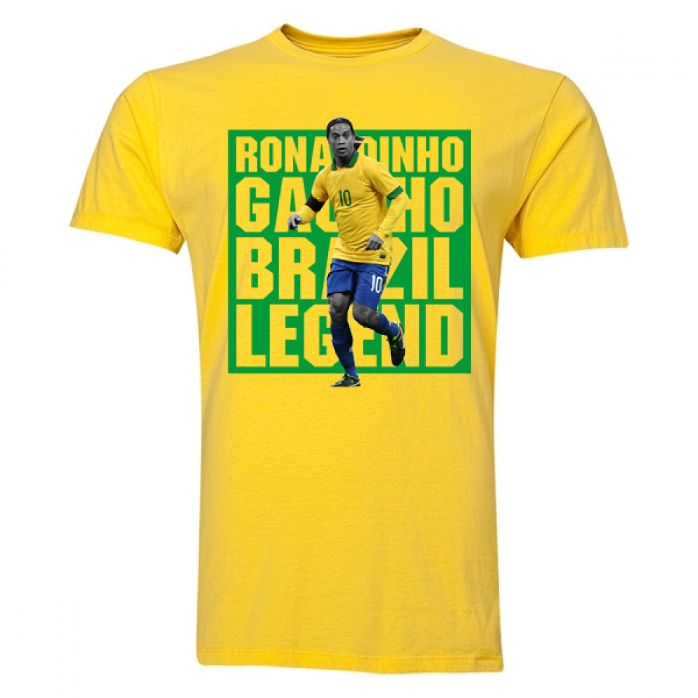 Click to view product details and reviews for Ronaldinho Brazil Player T Shirt Yellow Kids.