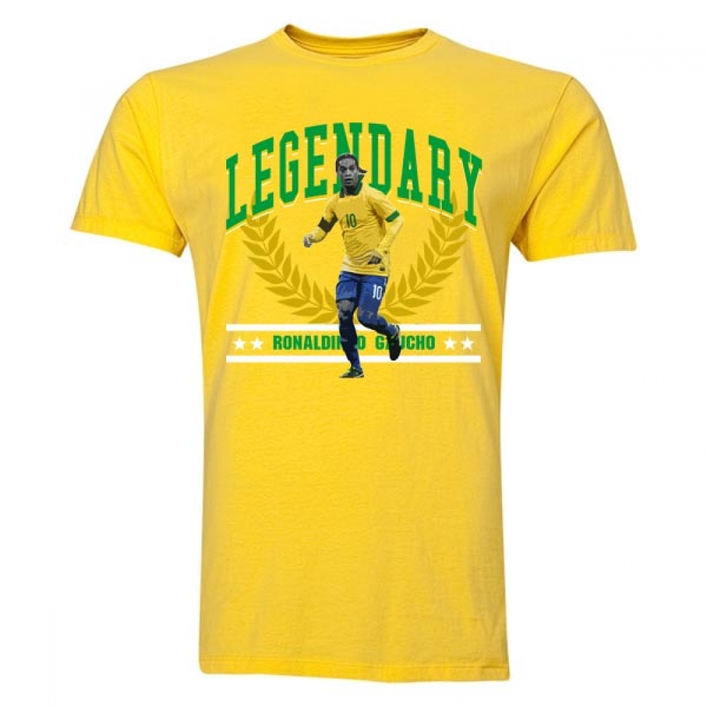 Click to view product details and reviews for Ronaldinho Legendary Brazil T Shirt Yellow Kids.