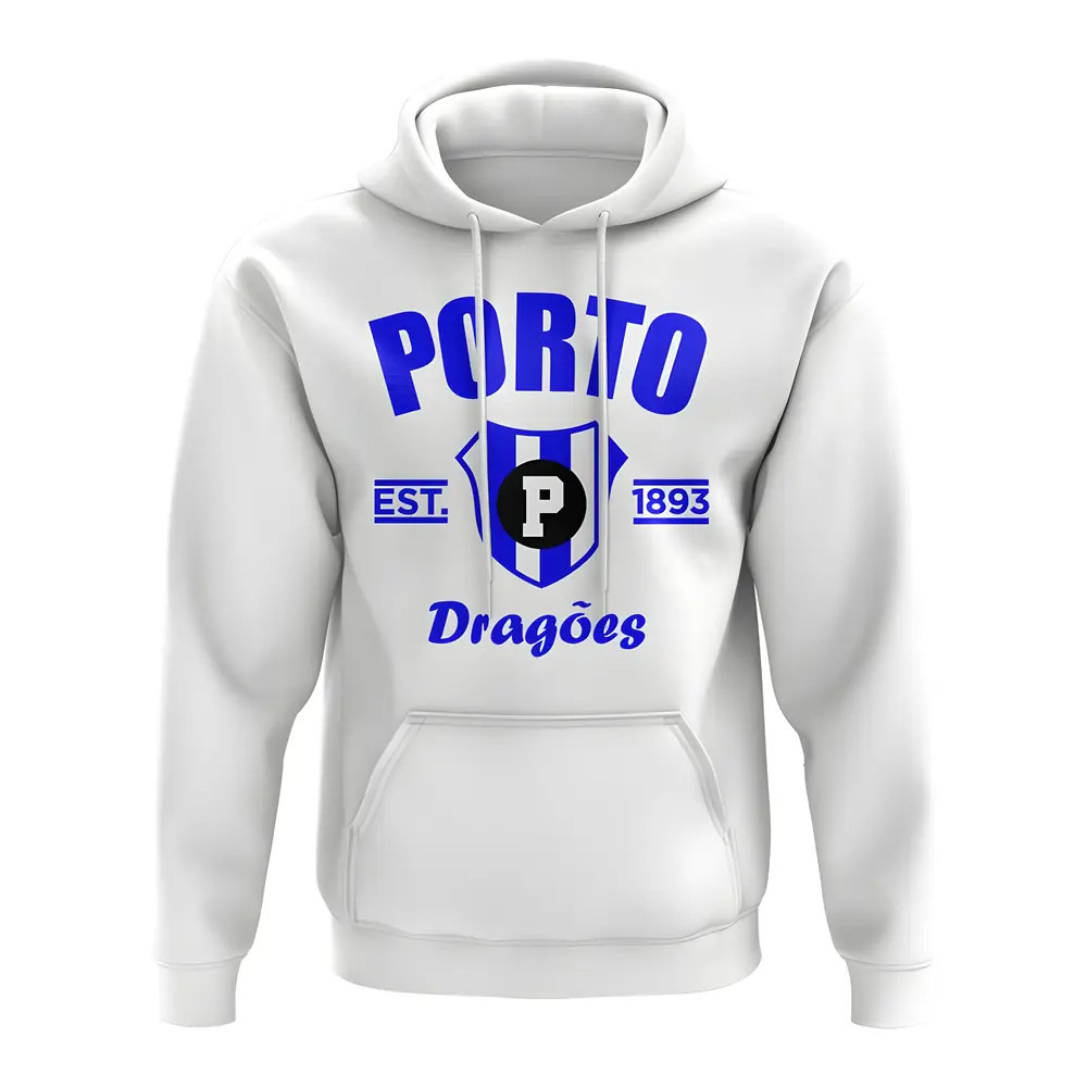 Porto Established Football Hoody (White) Polyester Uksoccershop Men's White Medium