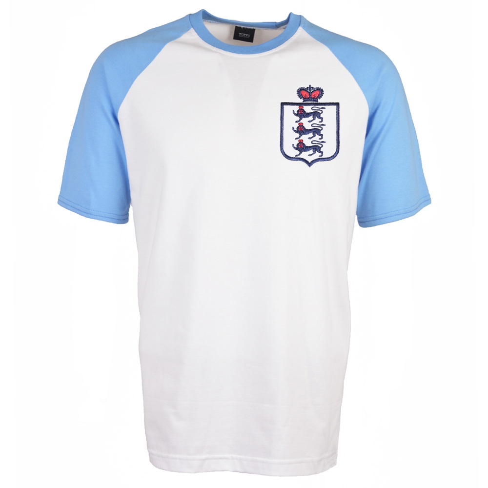 England 2018 Raglan Home Retro Football Shirt Polyester Made By: Toffs Men's White 5XL