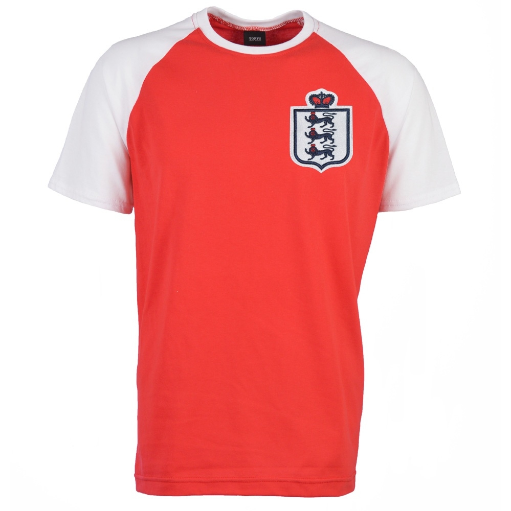 England 2018 Raglan Away Retro Football Shirt Polyester Made By: Toffs Men's Red 5XL
