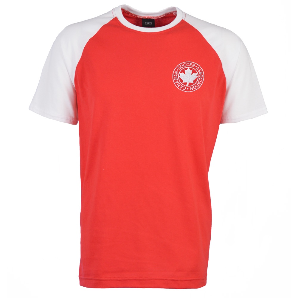 Canada 2018 Raglan Retro Football Shirt Polyester Made By: Toffs Men's Red 4XL