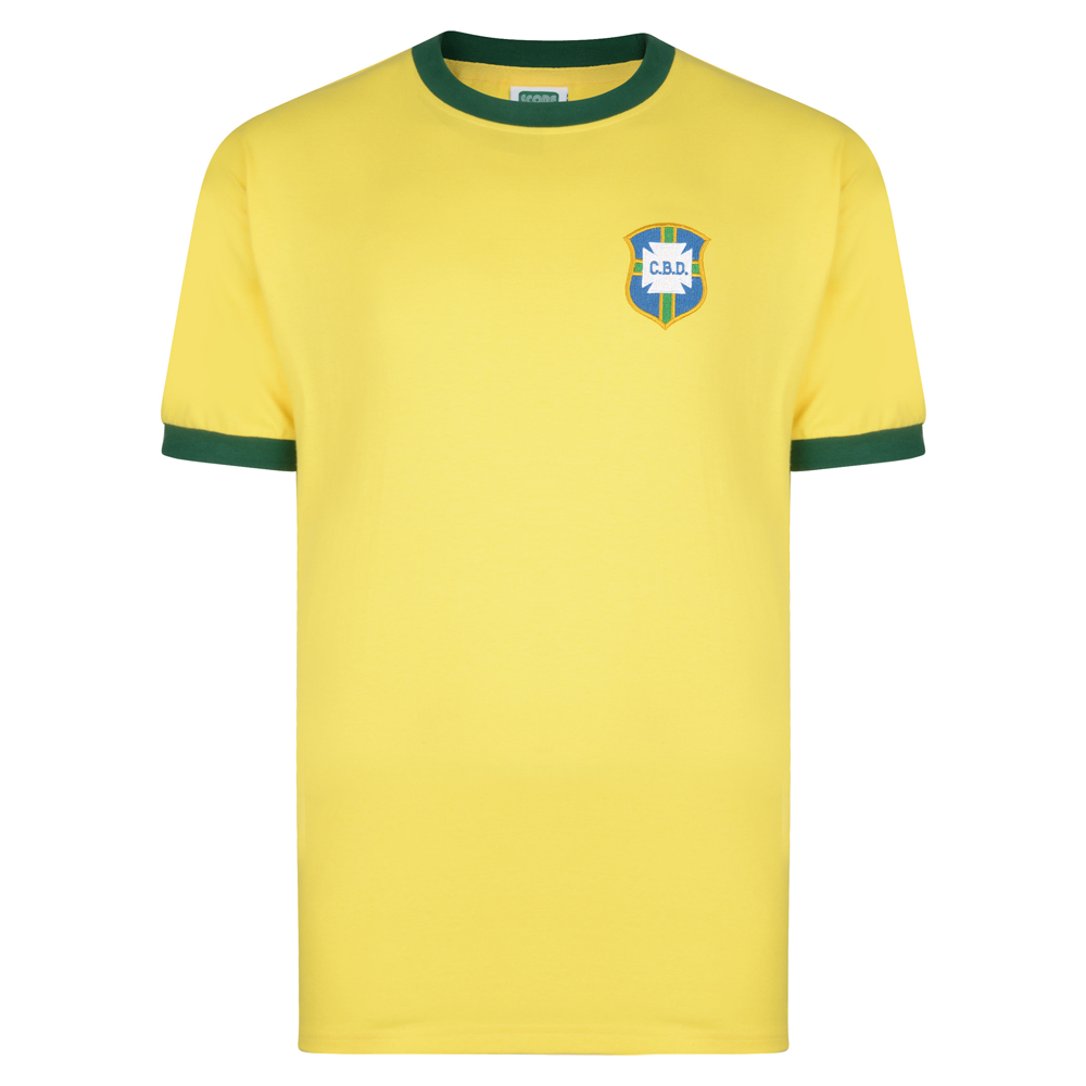 BRAZIL 1958 Pele #10 Retro  WORLD CUP FINAL Jersey Size XL