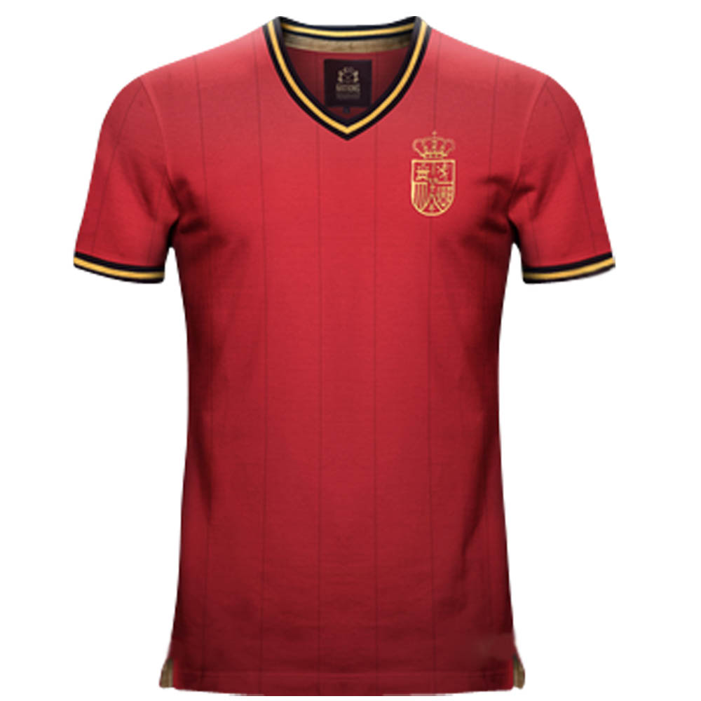 Click to view product details and reviews for Vintage Spain Home Soccer Jersey.