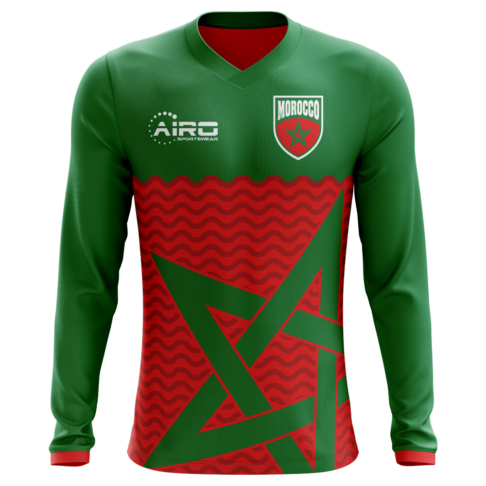 Click to view product details and reviews for 2020 2021 Morocco Long Sleeve Home Concept Football Shirt Kids.
