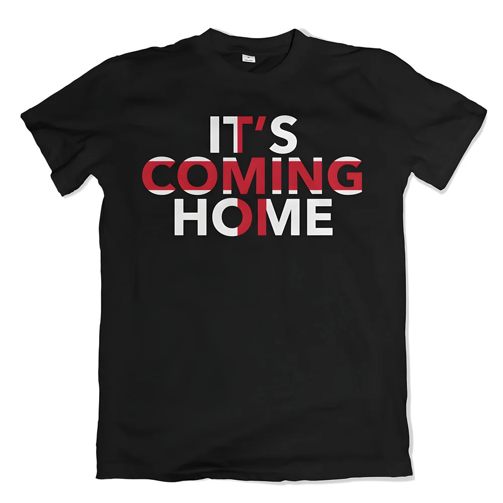 Click to view product details and reviews for England Footballs Coming Home Flag T Shirt Black.