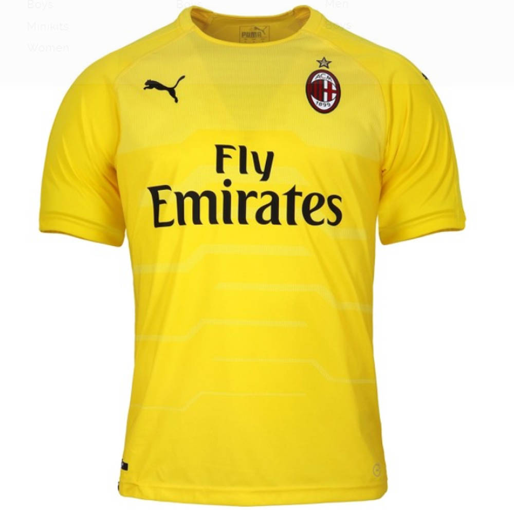 2018-2019 Milan Home SS Goalkeeper Shirt (Yellow) - Kids [75443612] - Uksoccershop