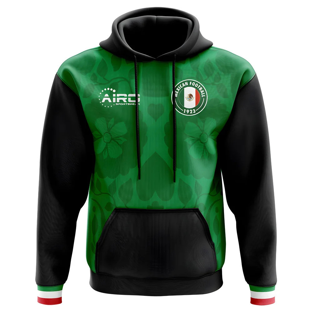 '25-'26 Mexico Home Concept Football Hoody Polyester Made By: Airo Sportswear Men's Green 5XL